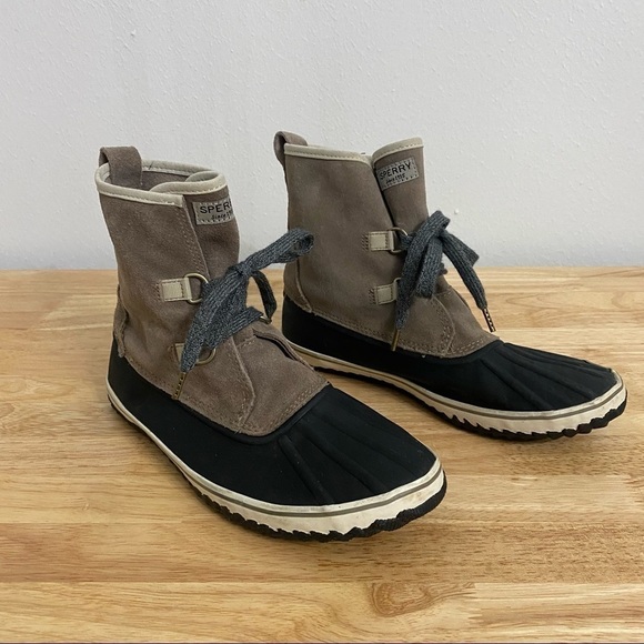 Sperry Suede Schooner Slouch Duck Boots, Size 7 - Picture 6 of 13